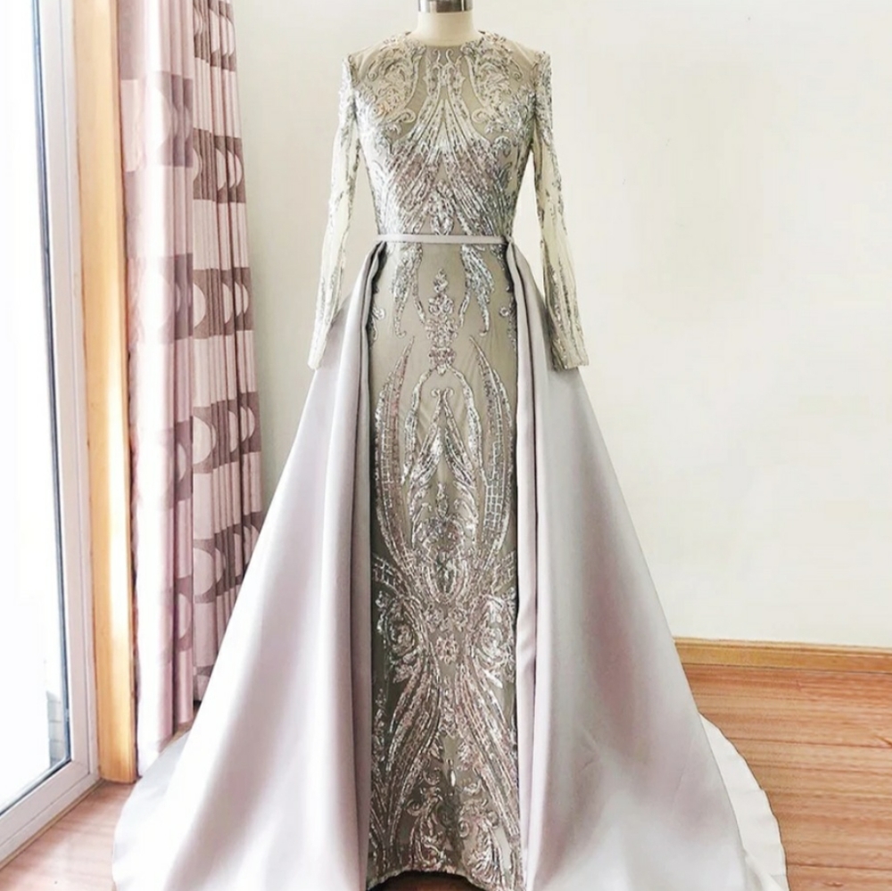 Long Sleeves mermaid Evening Dress